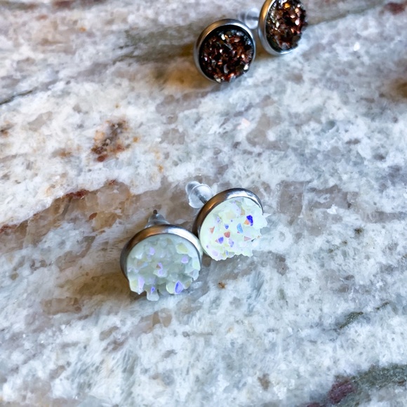 LAST💫Mermaid Druzy Earring - Picture 9 of 14
